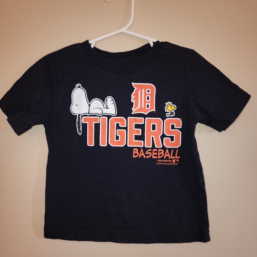 Detroit Tigers Snoopy Woodstock Navy Blue T-Shirt 3T